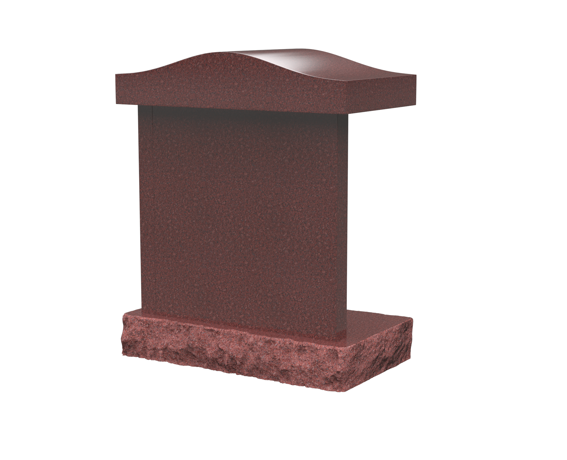 Compact 2-Niche Granite Cremation Niche Monument