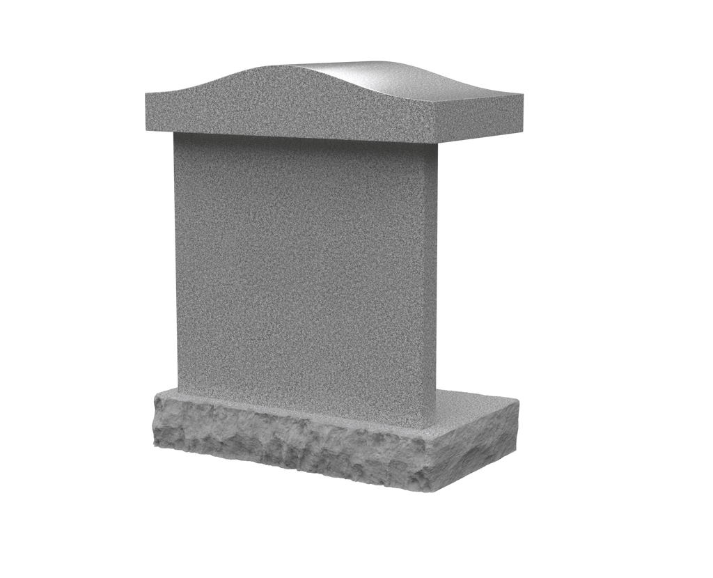 Compact 2-Niche Granite Cremation Niche Monument