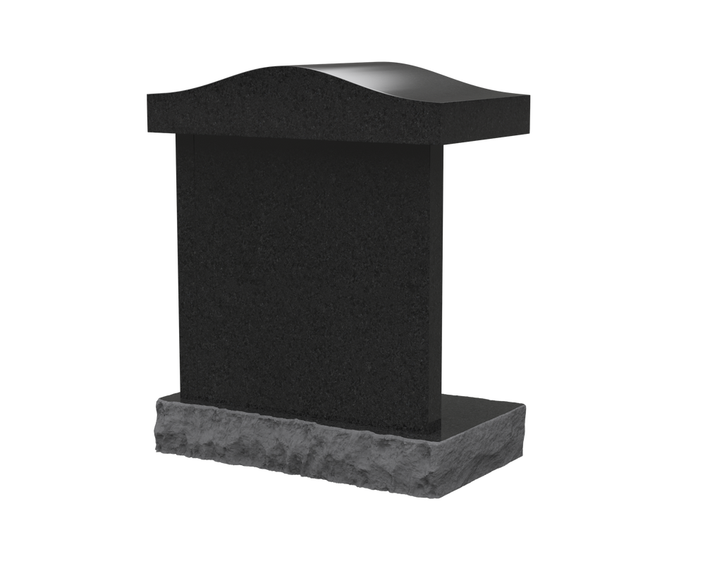 Compact 2-Niche Granite Cremation Niche Monument
