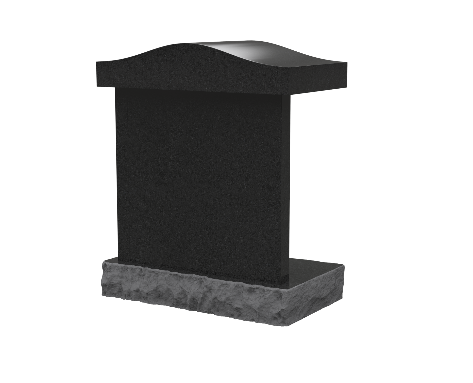 Compact 2-Niche Granite Cremation Niche Monument