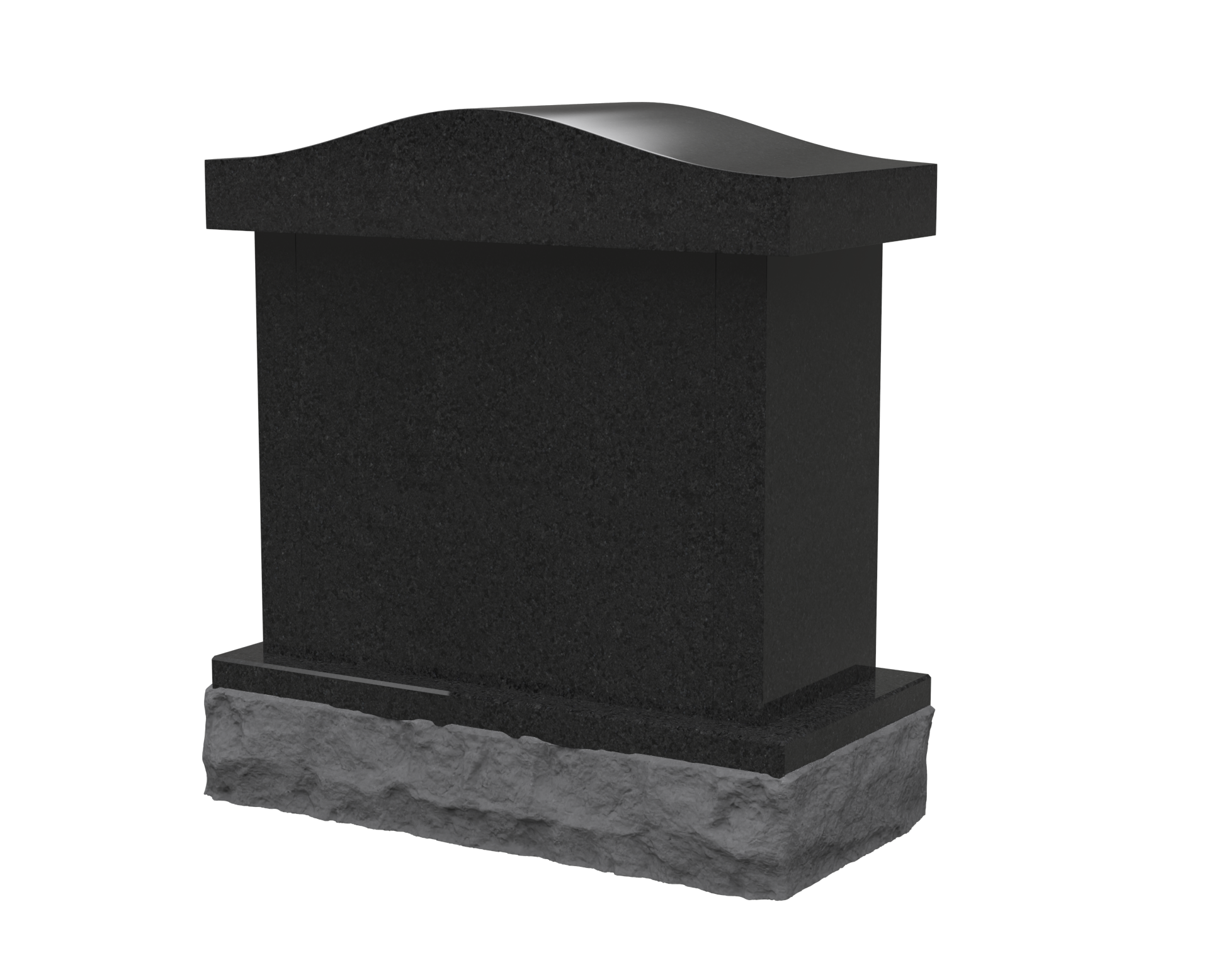 4-Niche Granite Columbarium with Arched Top