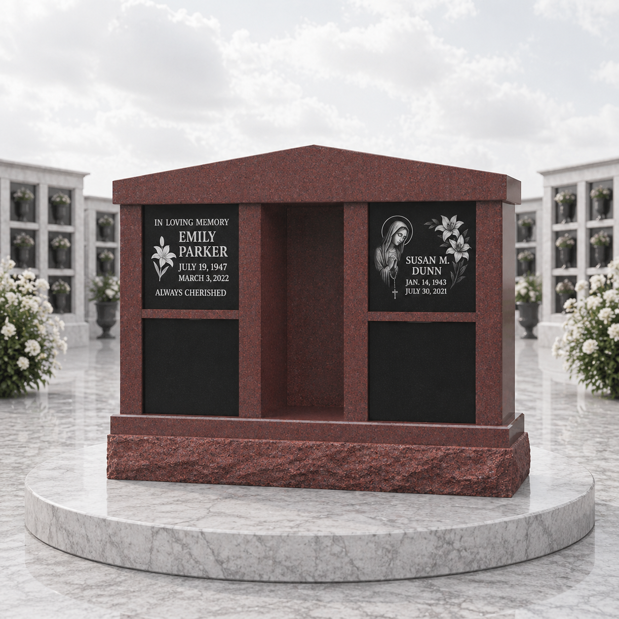 Family 6-Niche Granite Columbarium